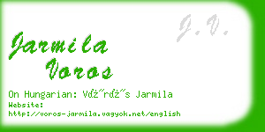 jarmila voros business card